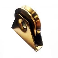 2" inch (7.5 cm) outer diameter x 1" inch (2.5 cm) width x V groove type Mild Steel Sliding Gate Roller Wheel with wide holed Bracket - 1 No-picture-11