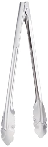 Endoshoji BBV03002 Commercial All Purpose Tongs, Medium 11.8 inches (30 cm), 18-0 Stainless Steel, Made in Japan