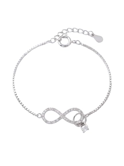 Image of Pure 925 Sterling Silver Evil Eye Bracelet for Women | Adjustable Nazariya Bracelet | Blue Evil Eye Silver Bracelet | Raksha Bandhan Gift for Sister | Elegant Jewelry for Girls & Women