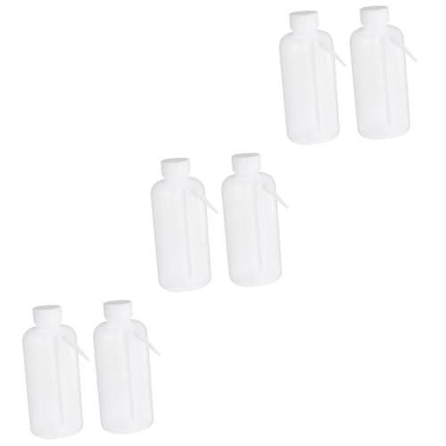 FELTECHELECTR 3sets Bulk Lab Squeeze Bottles 500ml Wide Mouth Rinser Smooth Squeeze Action 2pcs*3