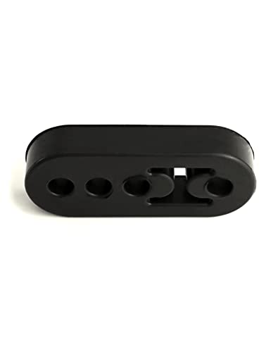 QWORK® 2 Stück Auto Auspuff Aufhänger 4 Loch Universal Gummi Auspuff Halterung Schalldämpfer für Meisten Auto