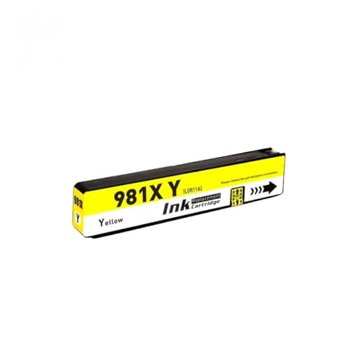 Image of BEIBEINOYA Ink Cartridge 981A 981X 981x Compatible With PageWide Enterprise Color 556xh 556dn 556MFP 586dn 586f 586z 586MFP E58650(1PCS YELLOW)