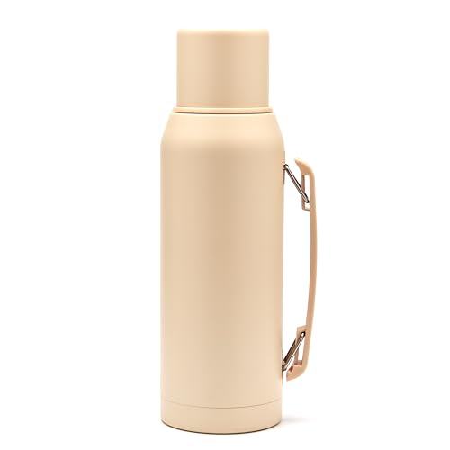 BALIBETOV Thermal Flask for Mate – Vacuum Insulated Double-Wall Stainless Steel – BPA-Free – Thermic Bottle Specially Designed for Use with Mate Cups or Gourds (33.8 fl oz, Champagne)