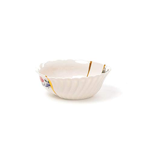SELETTI "KINTSUGI Collezione Piatti Ispirata dalla Tecnica Giapponese, Ciotola Bassa 09638