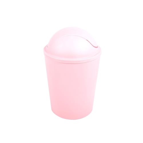 MSV Trash bin AKO 5,5l with Pastel flip lid, Baby Pink, 5,5 L