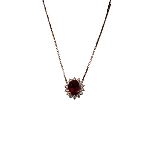 Pendant cristal rouge en argent idéal pour sublimer vos soirées d'été