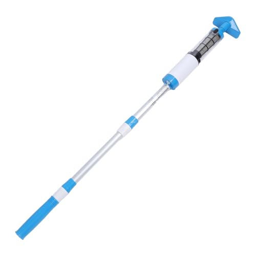 Fockety Aspirateur de Piscine portatif, 3 en 1, étanche IPX7, Rechargeable, avec 3 têtes de Rechange, autonomie de 1,5 h, sans Fil, pour piscines Hors-Sol et spas (Prise UE)