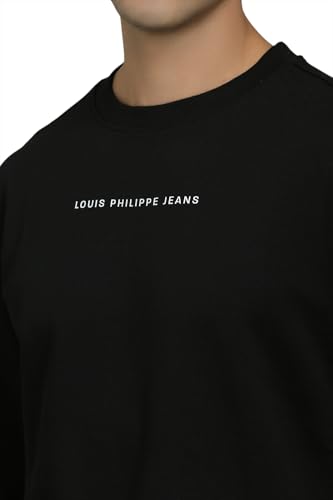 Image of Louis Philippe Men's Cotton Round Neck Sweatshirt