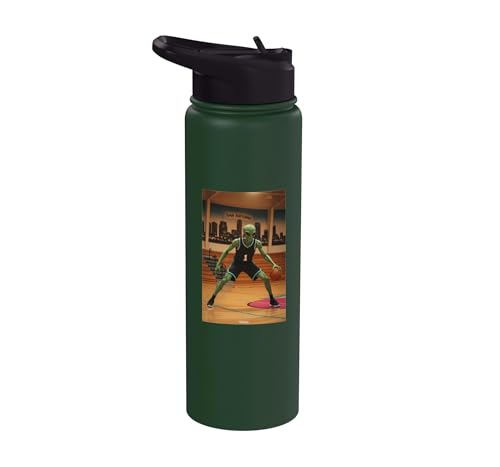 VICTOR ALIEN ENTRENA BALONCESTO EN EL GIMNASIO Stainless Steel Insulated Water Bottle