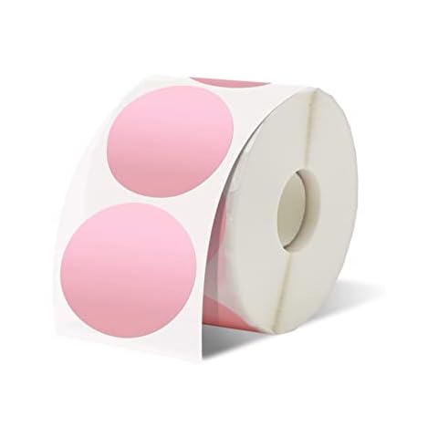BEEPRT 2" Pink Direct Thermal Labels Stickers, Self-Adhesive Round Custom Thermal Stickers for Small Business Compatible with MUNBYN, JADNES, Rollo, iDPRT, Zebra Label Printers,1000 Labels Cover