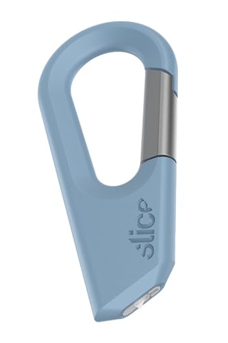 Slice Carabiner Cutter | Keychain Knife and Box Cutter with Ceramic Micro Blade | Lasts 11x Longer than Metal | Slate