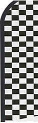 Checkered Black/White Swooper Flag Feather Fly Knitted Polyester Decorative House