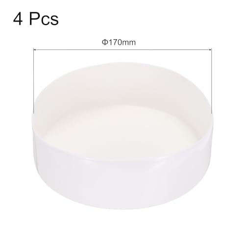 Image of uxcell 4pcs Rubber End Caps 170mm(6.7 Inch) ID Vinyl Round End Cap Cover Screw Thread Protectors White, 50mm Height