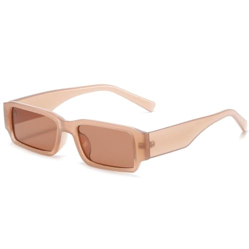 Lunettes de soleil rectangulaires couleur thé idéales pour vos terrasses