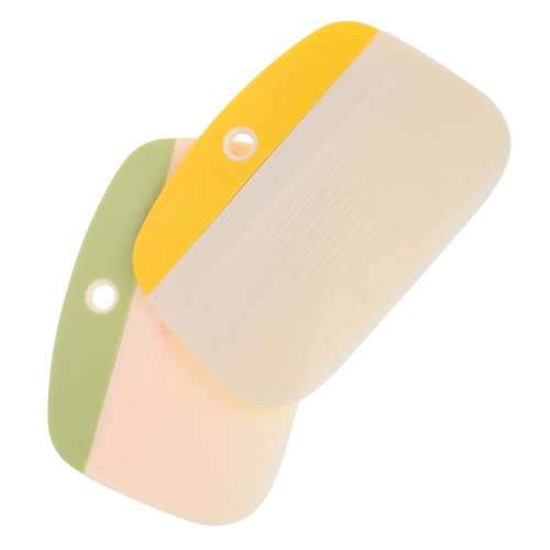 Abaodam 2pezzi Raschietto da Banco per Pane in Plastica Pp Raschietto per Impasto Flessibile Utensile per Cottura al Forno e Pasticceria per Fornai Domestici