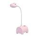 Produktbild L-LIPENG Tischleuchte LED mit Stifthalter Handyhalter kleinem Lüfter USB-Ladeanschluss eingebaut 1200mAh Lithiumbatterie 360 ° Schwanenhalseinstellung (A-Level Energie),Rosa
