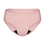 KNIX Super Leakproof Bikini, Leakproof Underwear, Period Underwear for Women, Machine Washable, Reusable, Rose Water, Medium (1 Pack)