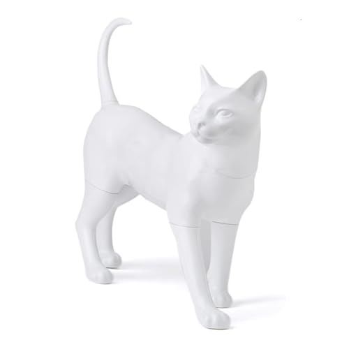 Dog Mannequin Cat Mannequin Display for Clothes, Standing/ Sitting Cat Sculpture Torso, Realistic Full Body Pet Dress Form for Photoshoot, Shop, Home Decor(Standing)