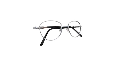 Image of Bifocal Distance Zero Near +1.00 to +3.00 Reading Glasses For Men Women, Metal Oval Shape Medium Size Full Frame With Unbrekable Anti Reflected Fibre Glasses