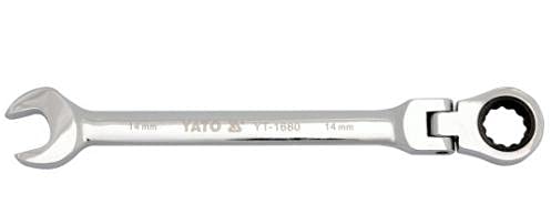 YATO YT-1676 10 mm Flexible Combination Ratchet, Chrome - Image 3