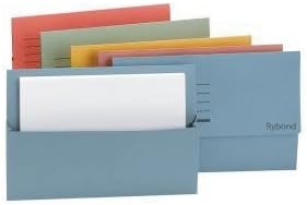 Rybond Premium Document Wallet Half Flap 285gsm Capacity 32mm A4 Assorted [Pack 10]
