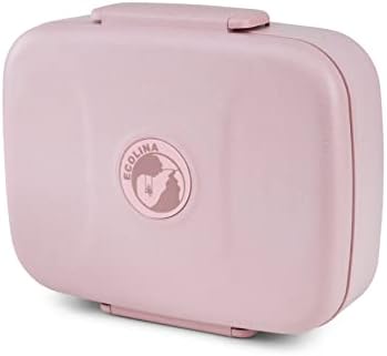 EVOLICO Bento Lunch Box for Kids and Adults - Bento Box Lunch Boxes BPA-Free & Leak Proof - Smart 5 Compartment Lunch Box - School Lunch Box Kids with Fork & Spoon - Microwave Dishwasher Safe (Pink)