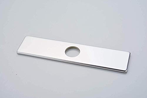 Bwe Stainless Steel Plate Faucet Cover Deck Plate 10 Inch For 1 Or 3 Hole Bathroom Or Kitchen Sink Faucet Chrome Sink Hole Oversized Escutcheon Plate Rectangular Vanity Basin Sink Cover Cap Modern #TOP5