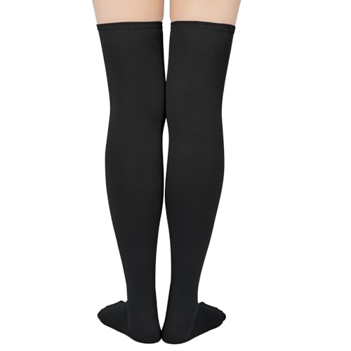 Image of Century Star Womens Casual Stripes Thigh High Long Socks-Thin Over the Knee High Stocking Thigh High Tights Boot Socks