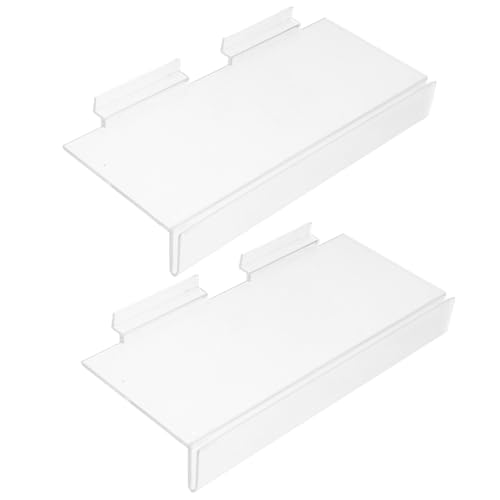 Levemolo Acrylic Slat Wall Shelf Shoe Rack Organizer Wall Shoe Display Slatwall Accessories Retail Store Display