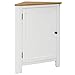 Produktbild vidaXL Eichenholz Massiv Eckschrank mit 3 Regalböden Kommode Anrichte Beistellschrank Mehrzweckschrank Standschrank Schrank 59x36x80cm