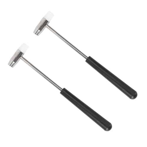 TOYANDONA Martillo para Relojes Mini 2 Piezas Herramienta de Reparación de Esferas Hierro y Aleación de Zinc Diseño Compacto para Bricolaje y Uso Relojería Color Color Aleatorio