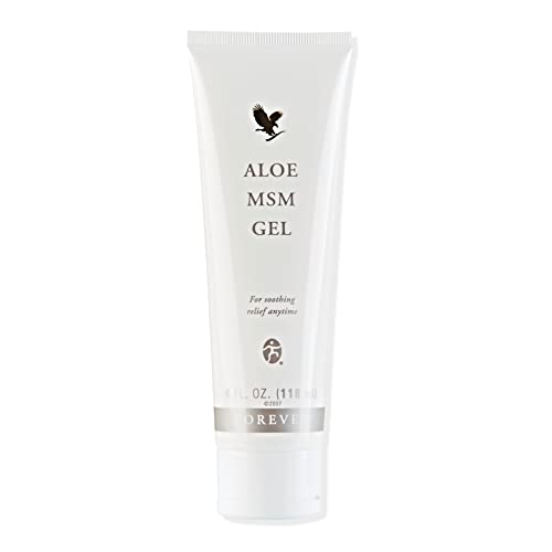 Forever Aloe MSM Gel (40% Aloe Vera) Schwefelsalbe für Sportler und aktive Menschen natürliche Unterstützung für Bindegewebe schnell einziehend dermatest-zertifiziert Tube (1 x 118 ml)