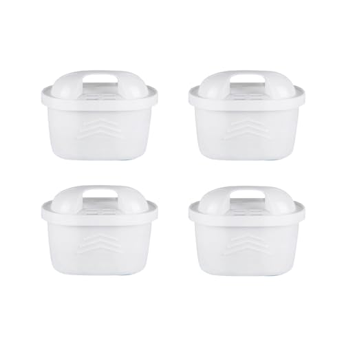 DL SERVICE Filtro de agua para jarra Brita compatible con modelos Brita, Maxtra, Maxtra +, reduce la cal y el cloro, mejora el sabor del agua, paquete de 4 unidades de filtros adaptables