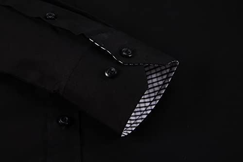 image for Alex Vando Mens Dress Shirts Regular Fit Long Sleeve Stretch Business 