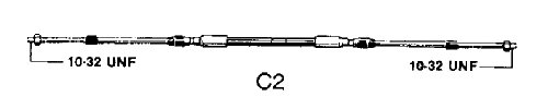 Câble de commande Ultraflex C2 20 pieds pour moteur de bateau