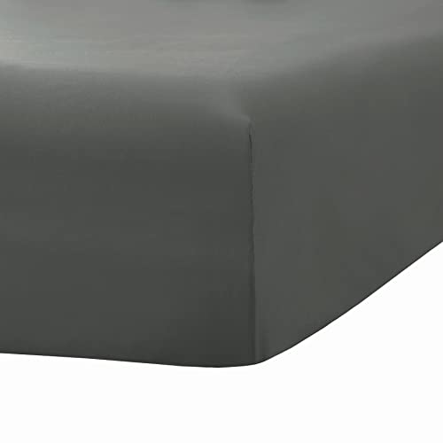 Image of Ghooss Full Size Fitted Sheet Soft,Single Fitted Deep Pocket Sheet,Wrinkle,Fade and Stain Resistant,1 Pack,Dark Gray
