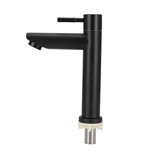 LESANGBAIHUODIAN - Grifo de acero inoxidable con pintura horneada para lavabo de agua, elegante, de lujo, color negro, para el hogar, hotel, baño, inodoro