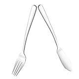 Ipetboom Edelstahl Fischbesteck Teilig mit Fischmesser und Fischgabel Poliert Komfortabler Griff...
