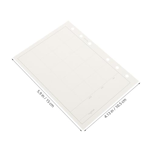 Recharges pour agenda A6 non datées : lot de 4 carnets de planning mensuel et hebdomadaire