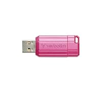 Verbatim Pinstripe USB-Laufwerk 64 GB - USB-Stick - Schiebemechanismus - Hot Pink – Ansicht 2