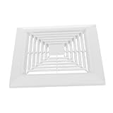 KOCKSHION 浴室排気扇カバー スプリング付き天井ファングリル プラスチック製 換気フード 交換用カバー 清掃簡単 耐久性 ダストプロテクション