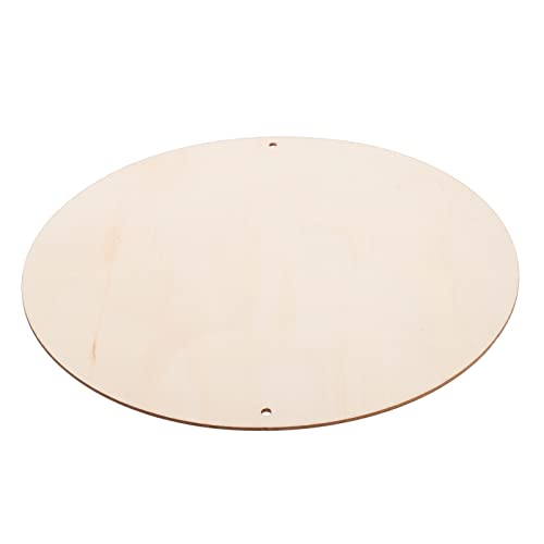 Coheali 2 Pcs Size Plain Circles Plank Hanger Handmade Craft Round Blank Boards Painting Large For Toy School Pouring Decor Decoration Slices Crafts Acrylic Art Christmas Projects Panel #TOP3