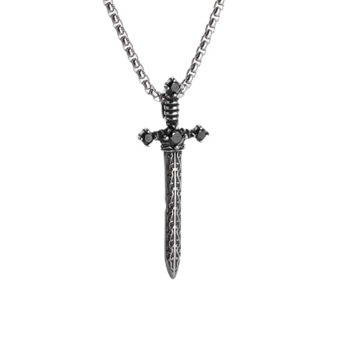 Collier épais rétro pendentif croix anti-ternissement