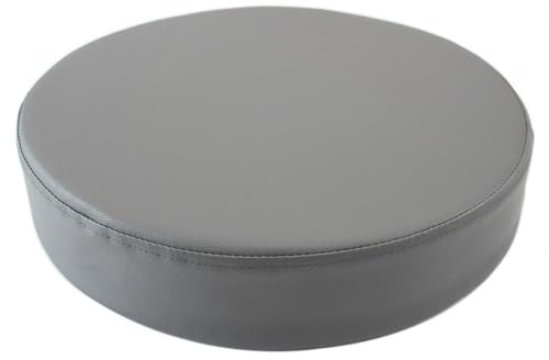 Faux Leather Round Seat Cushion Non-slip Round Chair Cushion, Outdoor Camping Dining Kitchen Chair Pads,Removable And Zip-off De