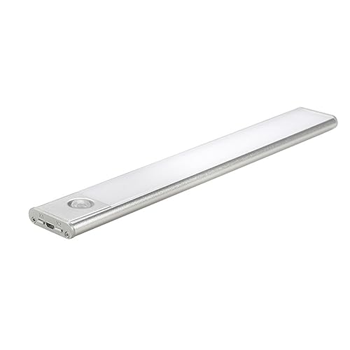 JNJOOD LáMpara LED InaláMbrica Luz LED Ultradelgada con DeteccióN Inteligente, Tira de Luz MagnéTica Luz USB para Luz de Armario de Pared
