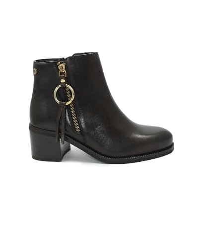 Bottines en cuir Melluso K36052 chaussures marron zip pour la ville