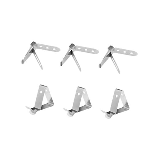 Cabilock 6pcs Food Grade Stainless Steel Meat Thermometer Clip Holder Probe Holder for BBQ Grilling and Cooking Easy Setup Compact Design for Home Restaurant Use