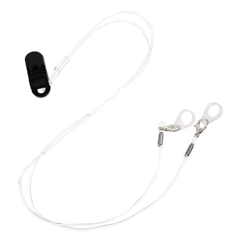 FRCOLOR Anti-Verlust Halteband, Transparente Unsichtbare Lanyard, Geeignet Für Senioren, Ein Oder Beidseitige Nutzung, Inkl. Schwarzem Clip, 36cm