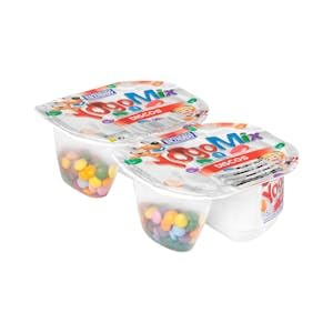Yogur azucarado YogoMix Discos Hacendado con disquitos chocolateados 2 ud. x 150 g Pack 2