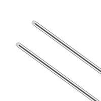 iMeistek 2Stück 304 Edelstahlstäbe, 5mm x 400mm Solide Edelstahl Rundstab für Haus, Industrie Maschinen, DIY Handwerk